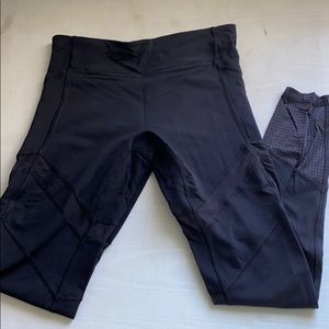 ivivva black leggings with mesh detailing